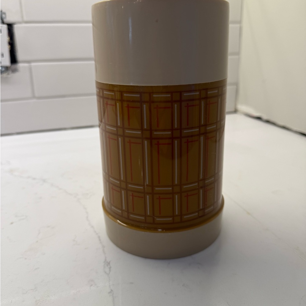 Vintage Aladdin Plaid Vacuum Thermos